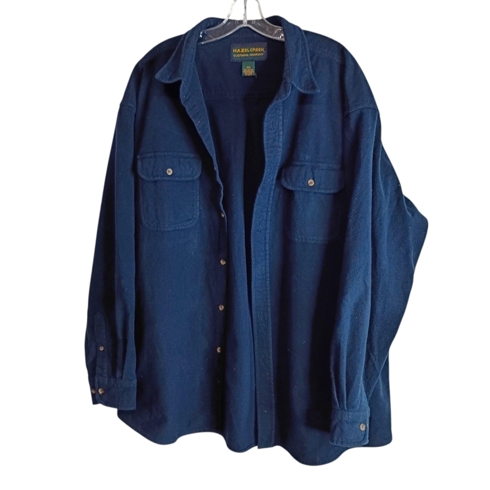 Hazel Creek Clothing Co - Navy Button Down Casual Shirt - Size XXL